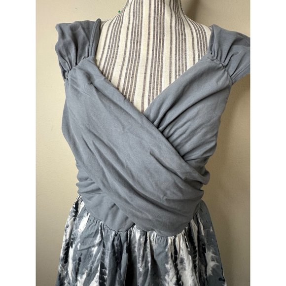 CONVERSE One Star Summer Front Cross Mini Dress Gray Size XL - Picture 3 of 12